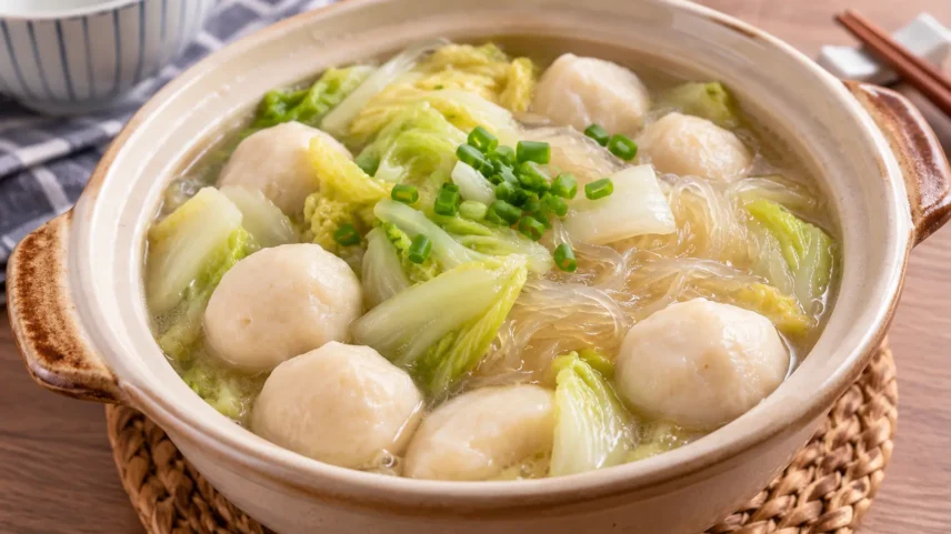 Chiu Chow Fish Ball Napa Cabbage Vermicelli Pot
