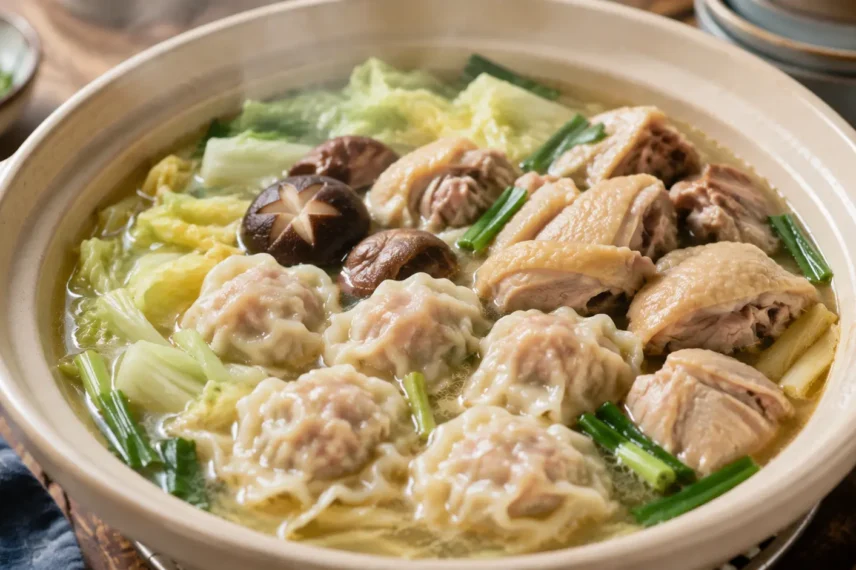 Hong Kong Style Wonton Chicken Pot